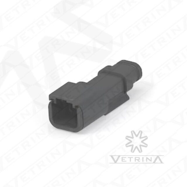 Conector 2 vias preto alongado