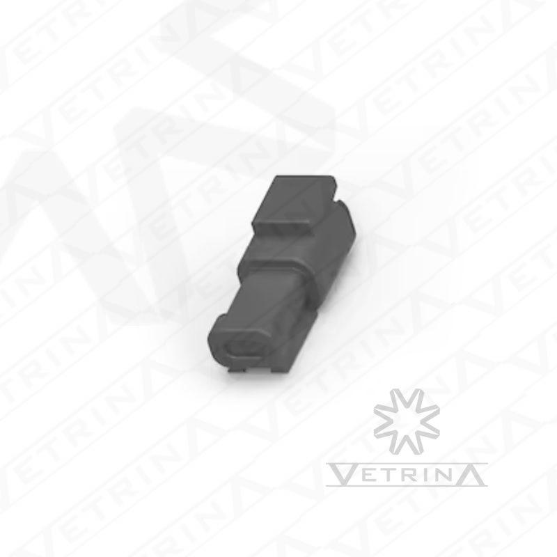 Conector 2 vias preto