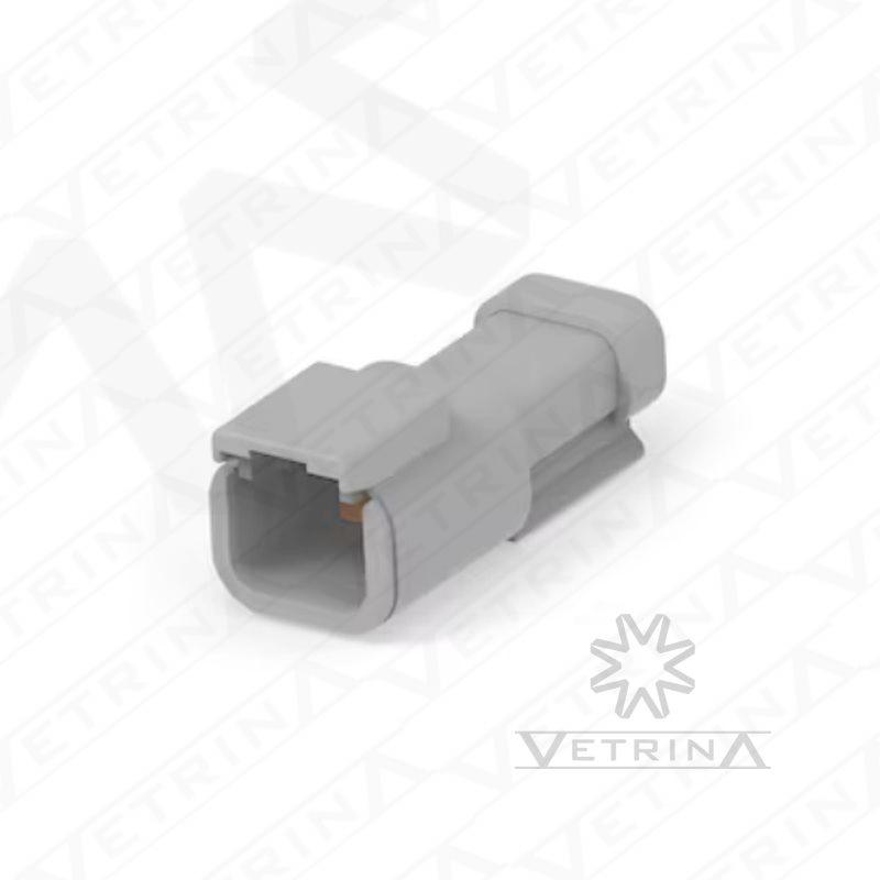 Conector 2 vias cinza