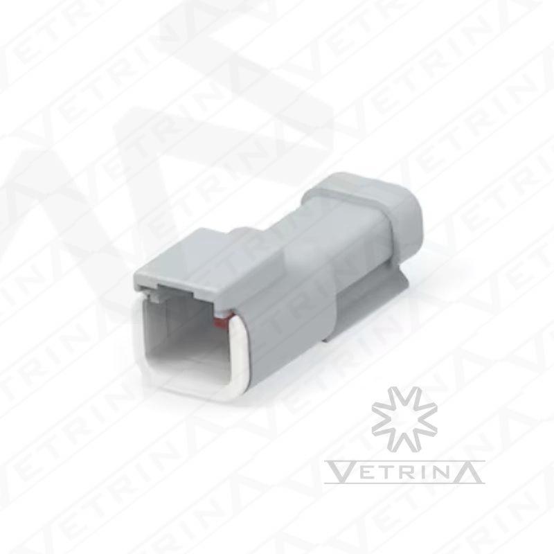 Conector 2 vias cinza