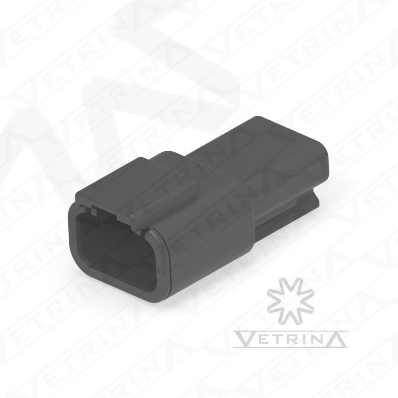 Conector 3 vias preto