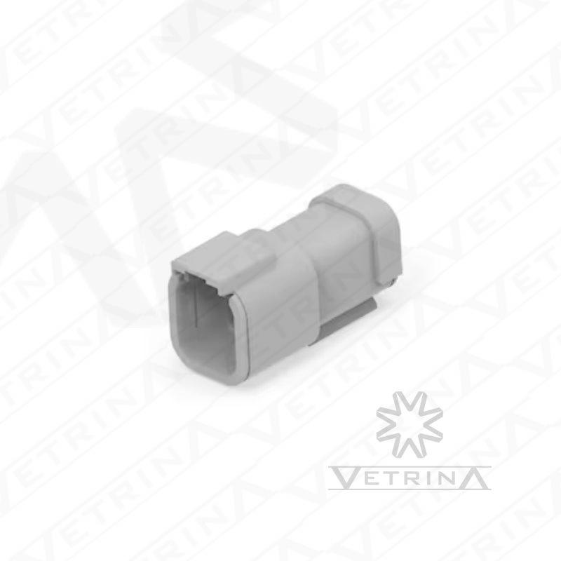 Conector 6 vias cinza
