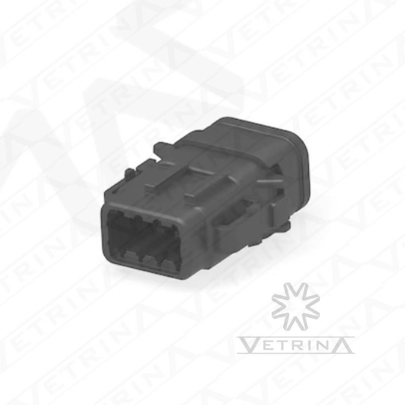 Conector 8 vias preto