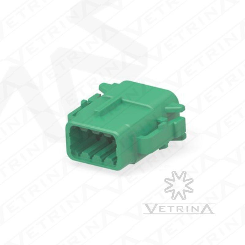 Conector 8 vias verde