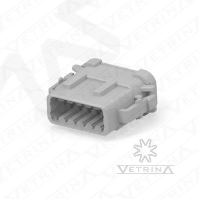 Conector 12 vias cinza