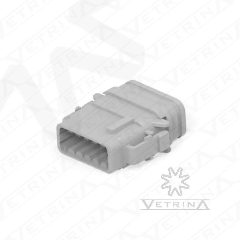 Conector 12 vias cinza