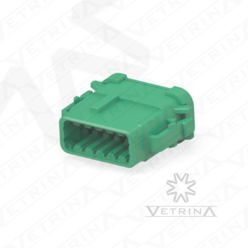 Conector 12 vias verde