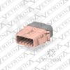 Conector 12 vias rosa com ponta cinza
