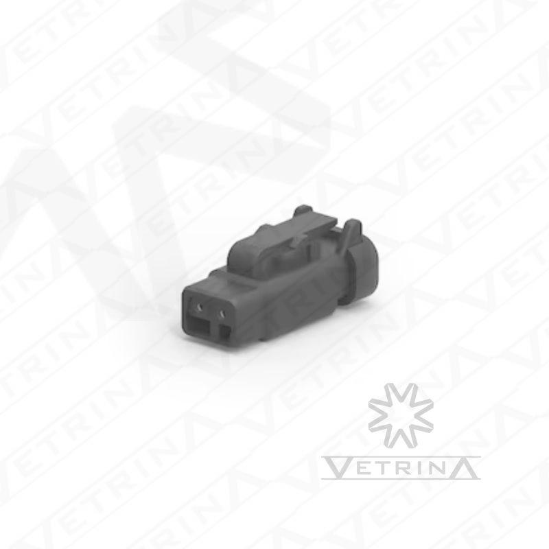 Conector 2 vias preto