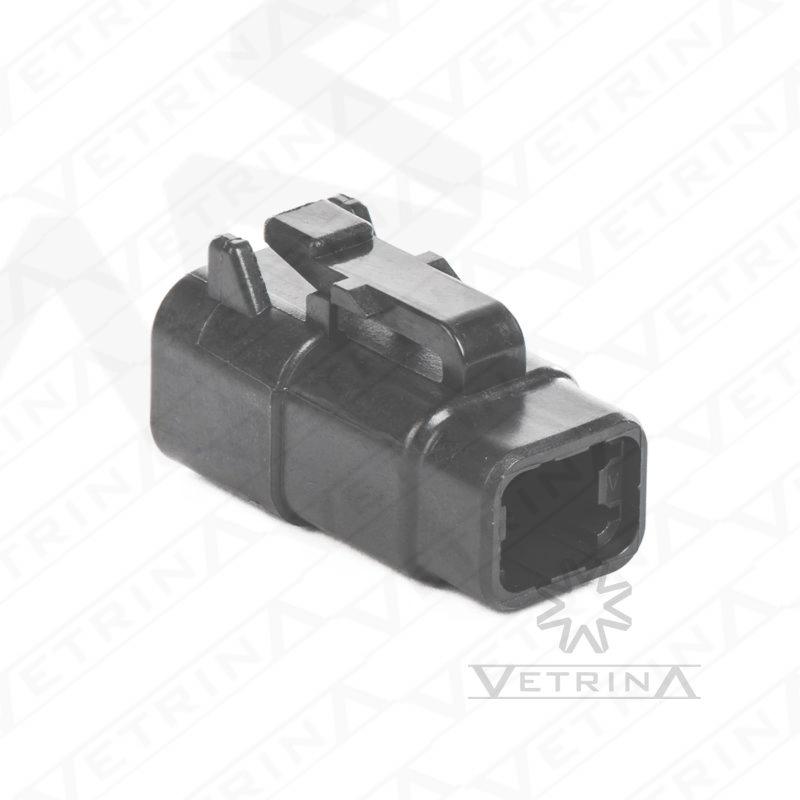 Conector 4 vias preto