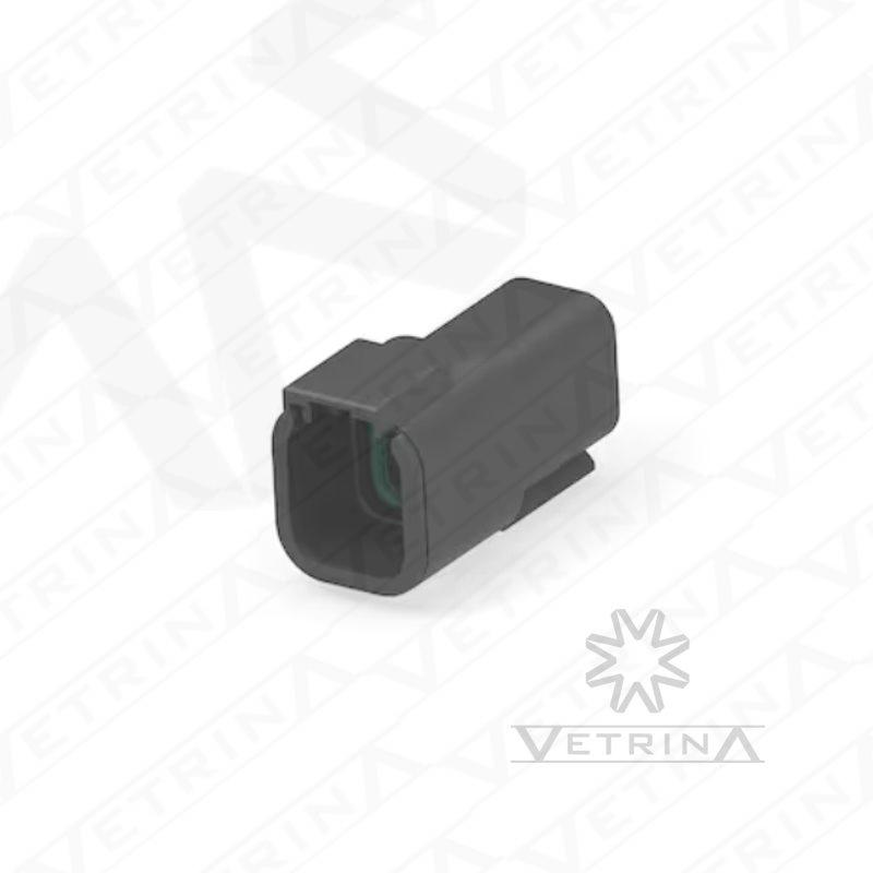 Conector 6 vias preto e verde