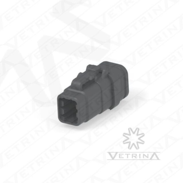 Conector 6 vias preto