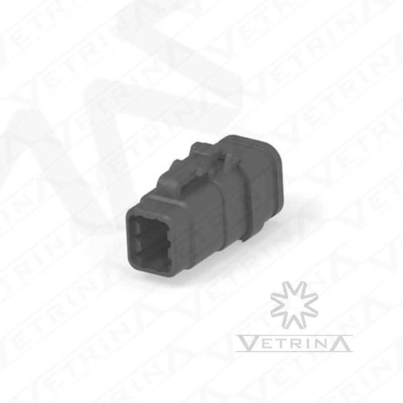 Conector 6 vias preto