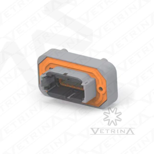 Conector 12 vias cinza