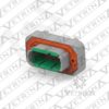 Conector 12 vias cinza