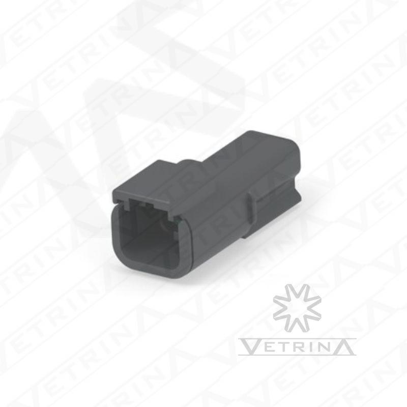 Conector 2 vias preto