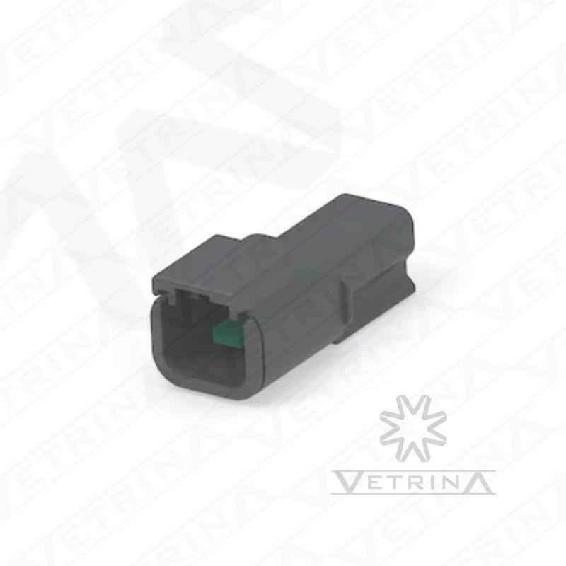 Conector 2 vias preto e verde