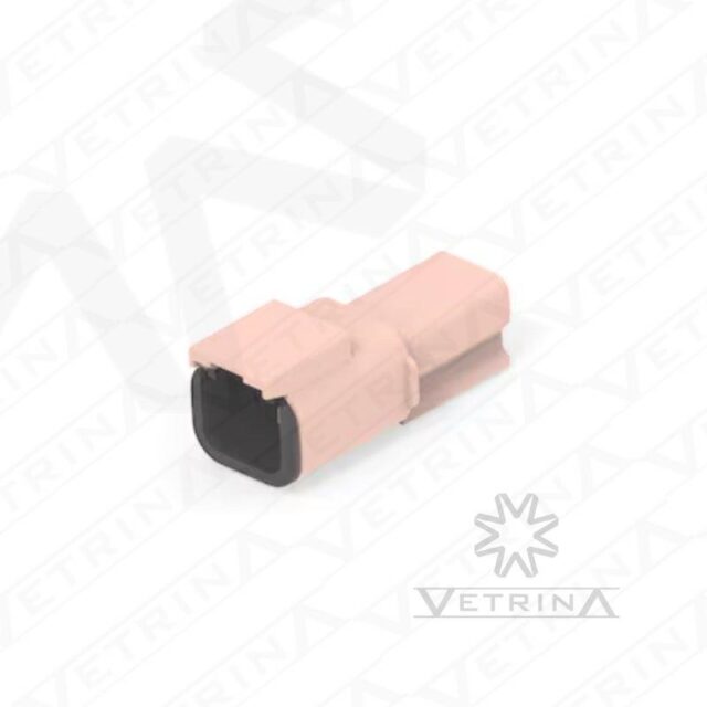Conector 2 vias rosa e preto