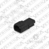 Conector 3 vias preto e cinza