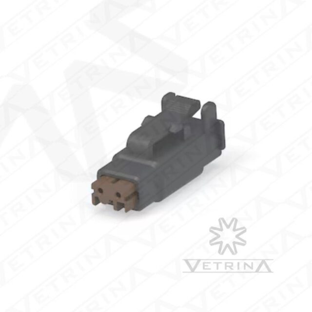 Conector 2 vias preto e marrom
