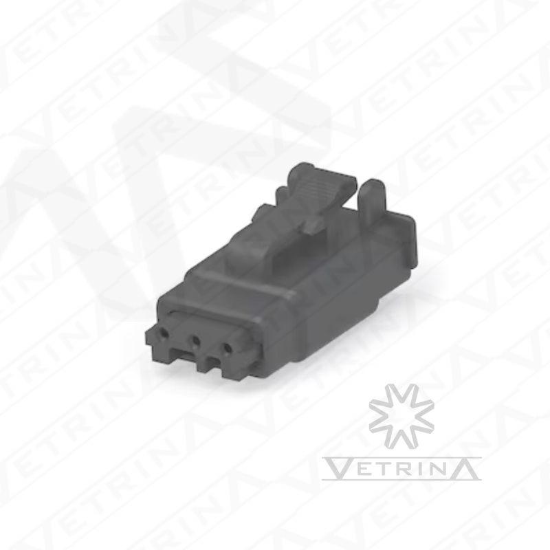 Conector 3 vias preto