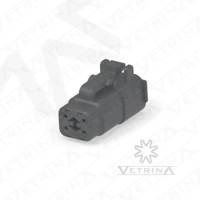 Conector 4 vias preto