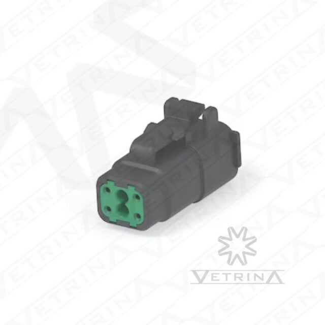 Conector 4 vias preto e verde