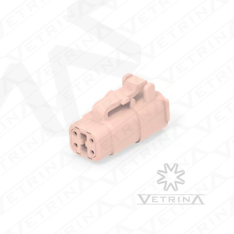 Conector 4 vias rosa
