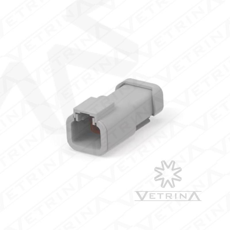 Conector 2 vias cinza