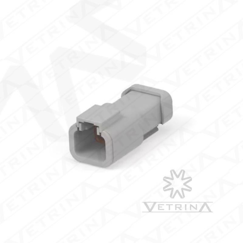 Conector 2 vias cinza