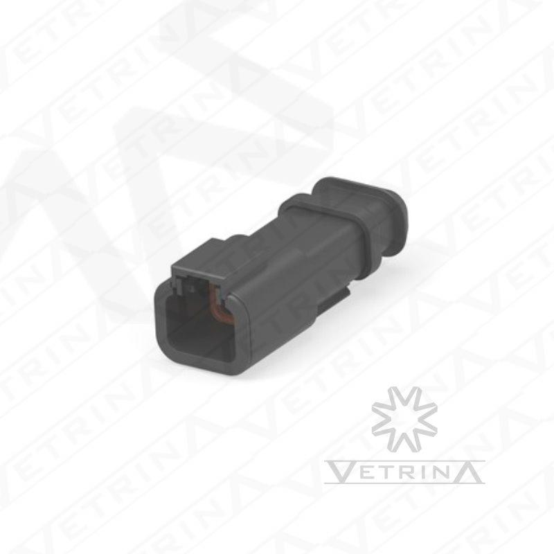 Conector 2 vias preto