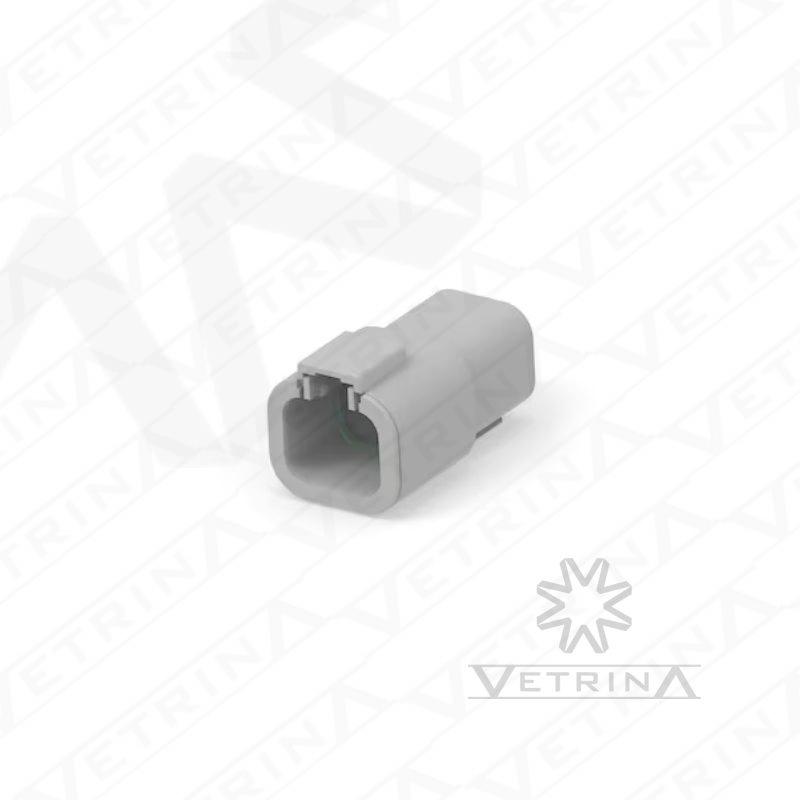 Conector 4 vias cinza
