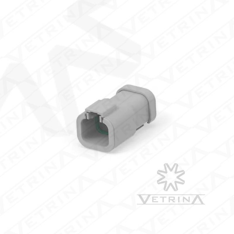 Conector 4 vias cinza