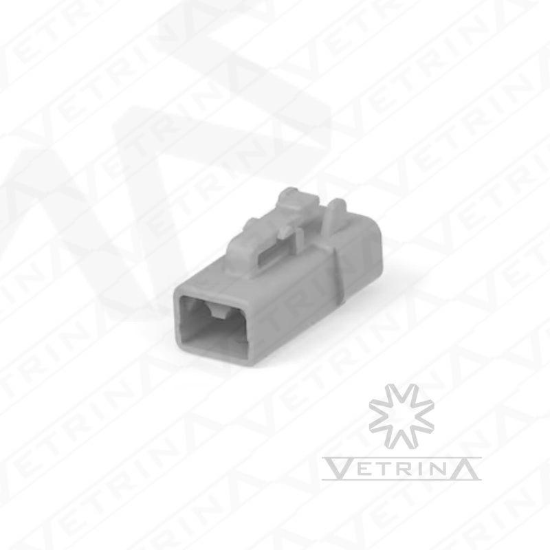 Conector 2 vias cinza