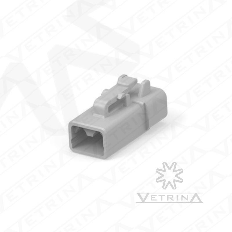 Conector 2 vias cinza