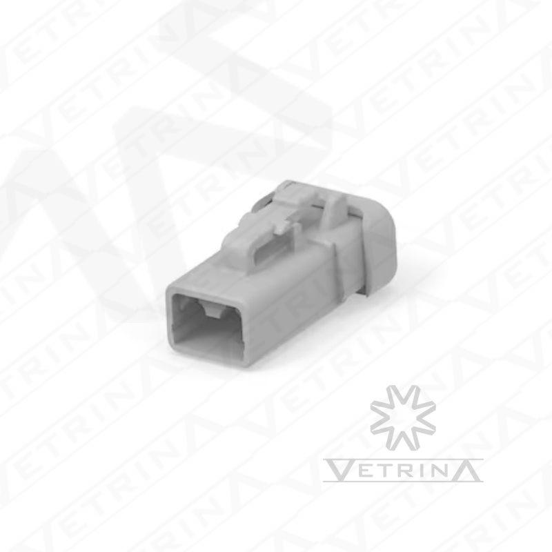 Conector 2 vias cinza