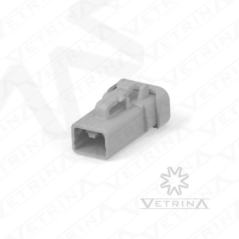 Conector 2 vias cinza