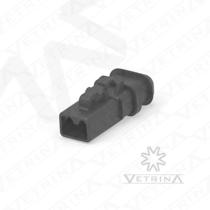 Conector 2 vias preto