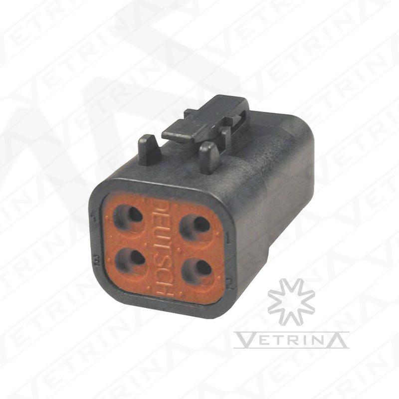 Conector 4 vias preto