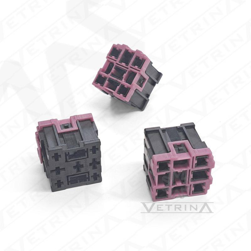 Conector PORTA RELÉ JPT 9 Vias preto