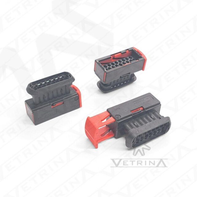 Conector JPT 15 vias preto selado