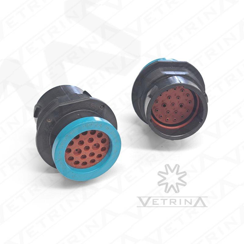 Conector DEUTSCH HD 20 vias flange azul