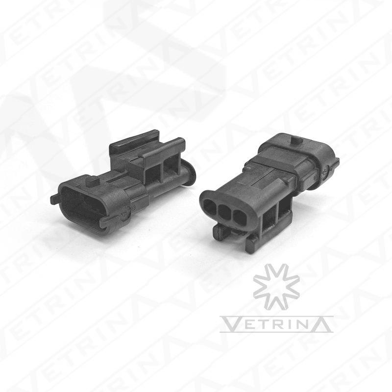 Conector KOMPAKT BOSCH 3 Vias preto