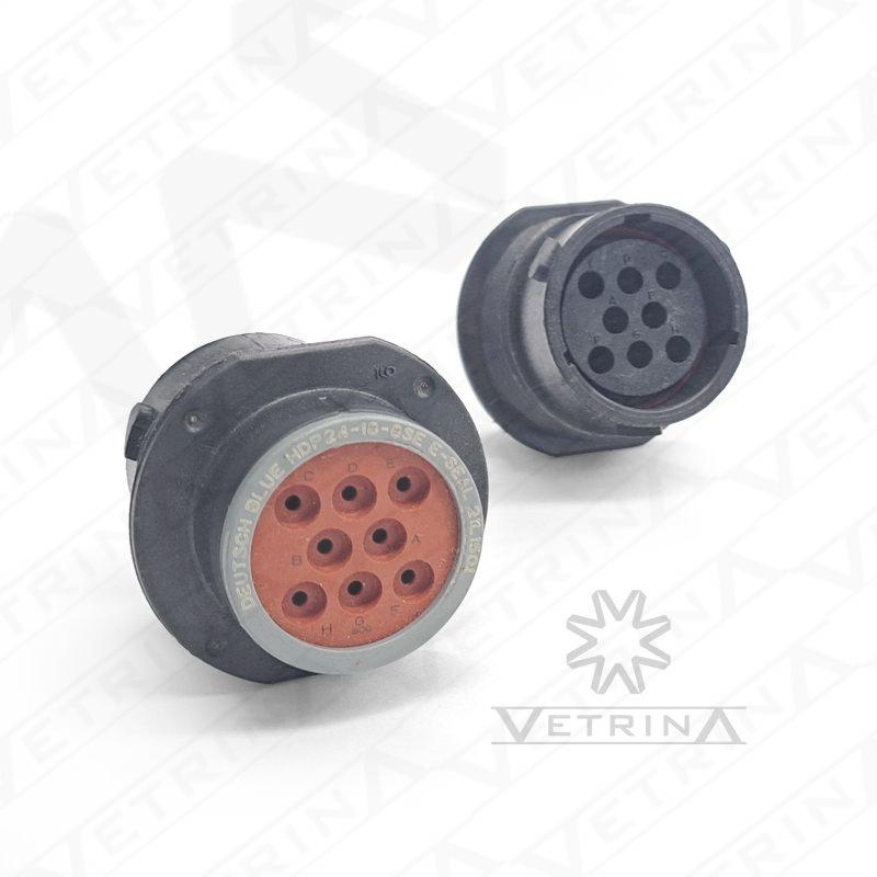 Conector DEUTSCH HDP 8 via azul/cinza