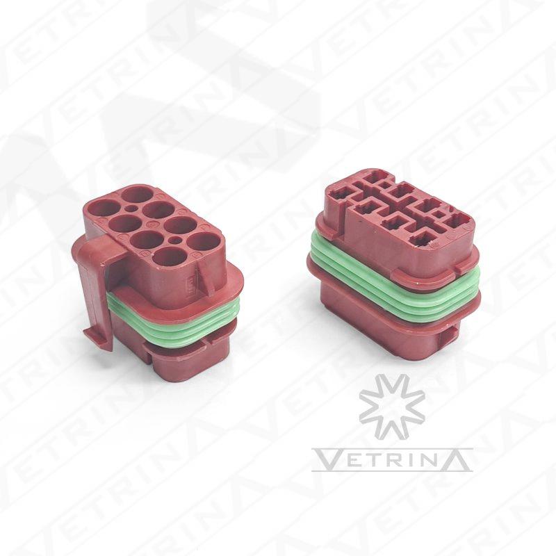 Conector EATON 8 vias vermelho