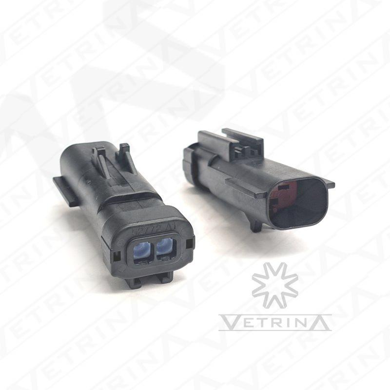 Conector DELPHI APEX 2 vias preto