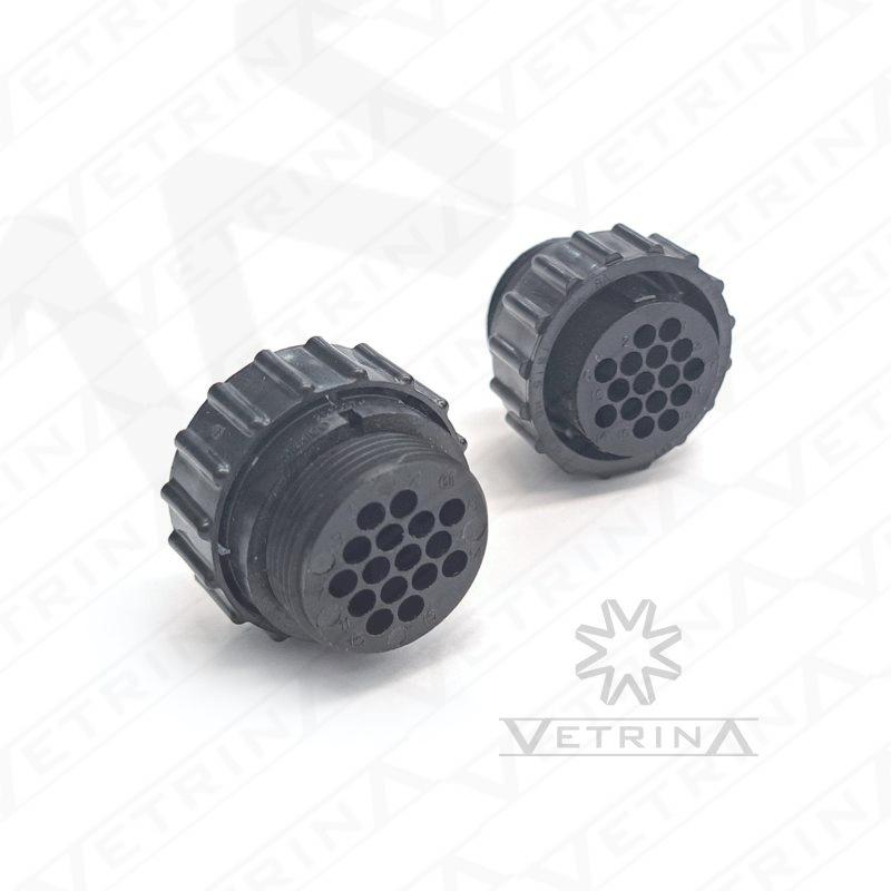 Conector CPC 16 vias preto