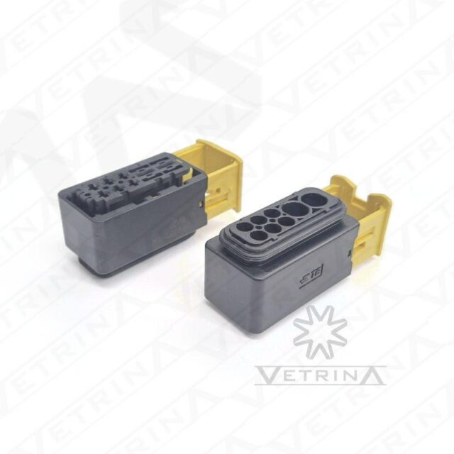 Conector MCP 8 vias preto e amarelo