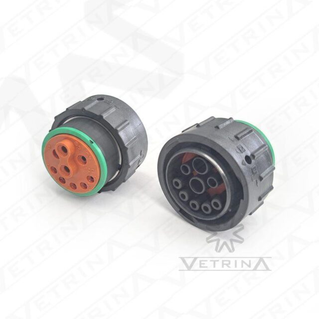 Conector AMPHENOL 9 vias verde