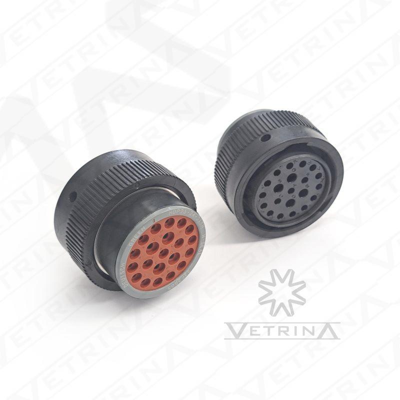 Conector DEUTSCH HDP 21 vias verde/cinza